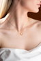Heliophilia Silver Collar de Plata de Ley 925 con Baño de Oro y Circón